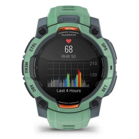 Garmin Instinct 3 AMOLED GPS NFC 45mm AMOLED Grün Wasserdicht 10ATM SpO2 Pulsmessung