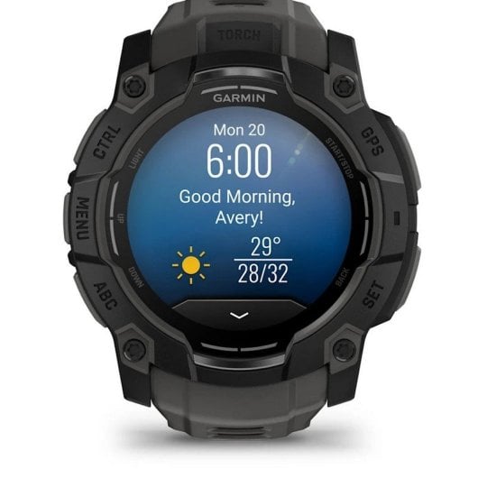 Garmin Instinct 3 50mm AMOLED Reloj Smartwatch Deportivo GPS 10ATM Negro con Correa Carbón