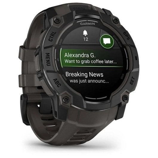 Garmin Instinct 3 50mm AMOLED Reloj Smartwatch Deportivo GPS 10ATM Negro con Correa Carbón