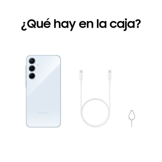 Samsung Pack Galaxy A55 5G 8/256GB Azul Claro Libre + Galaxy Fit3 Gris Smart Band Batería 13 Días
