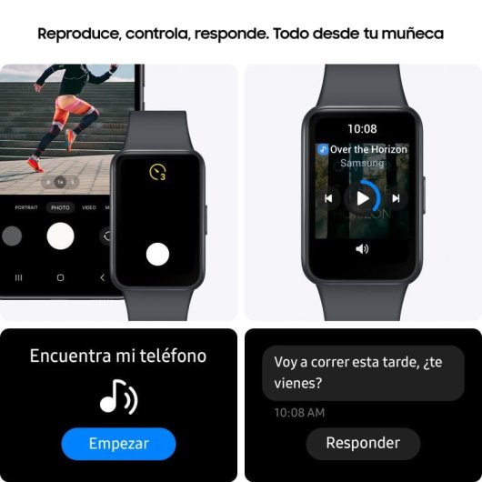 Samsung Pack Galaxy A55 5G 8/256GB Azul Claro Libre + Galaxy Fit3 Gris Smart Band Batería 13 Días