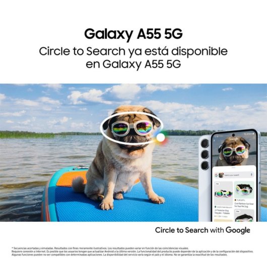 Samsung Pack Galaxy A55 5G 8/256GB Azul Claro Libre + Galaxy Fit3 Gris Smart Band Batería 13 Días