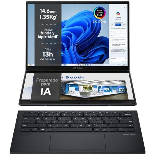 ASUS Zenbook Duo UX8406CA-PZ166X Intel Core Ultra 9 285H/32GB/1TB SSD/14" Tátil