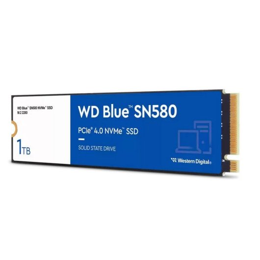 WD Blue SN580 1TB SSD 4150MB/s NVMe PCIe 4.0 M.2 Gen4 16GT/s Bulk