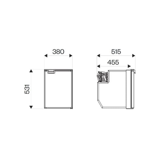 Indel B Cruise 49 - Frigorífico De 49l, 12/24vcc - 60w