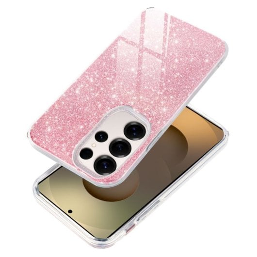 Coole rosa Glitzerhülle für Samsung Galaxy S25 Ultra