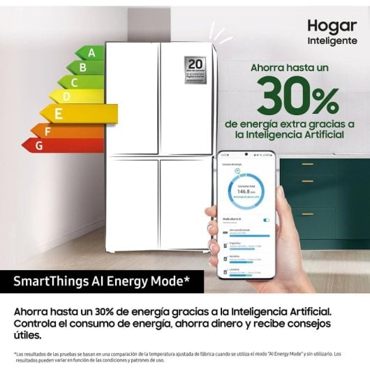 Samsung RF59C70TES9/ES Frigorífico Americano Nofrost 649 L E Inox