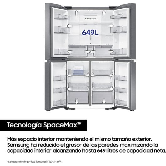 Samsung RF59C70TES9/ES Frigorífico Americano Nofrost 649 L E Inox