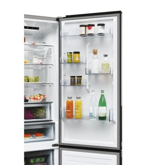 FRIGORIFERO COMBI CANDY CNCQ2T620EX NOFROST ALTEZZA 205 CM LARGHEZZA 595 CM ACCIAIO INOX