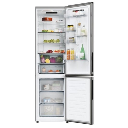 FRIGORIFERO COMBI CANDY CNCQ2T620EX NOFROST ALTEZZA 205 CM LARGHEZZA 595 CM ACCIAIO INOX
