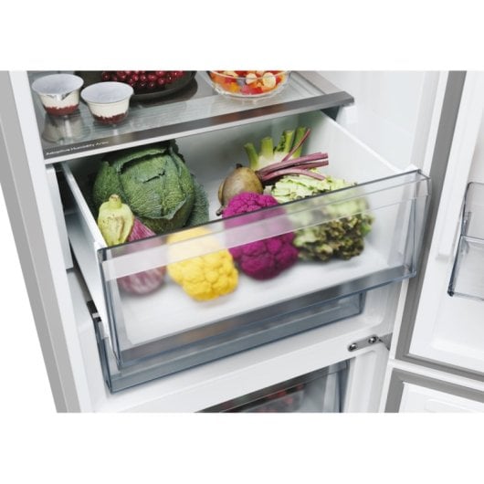 FRIGORIFERO COMBI CANDY CNCQ2T620EX NOFROST ALTEZZA 205 CM LARGHEZZA 595 CM ACCIAIO INOX