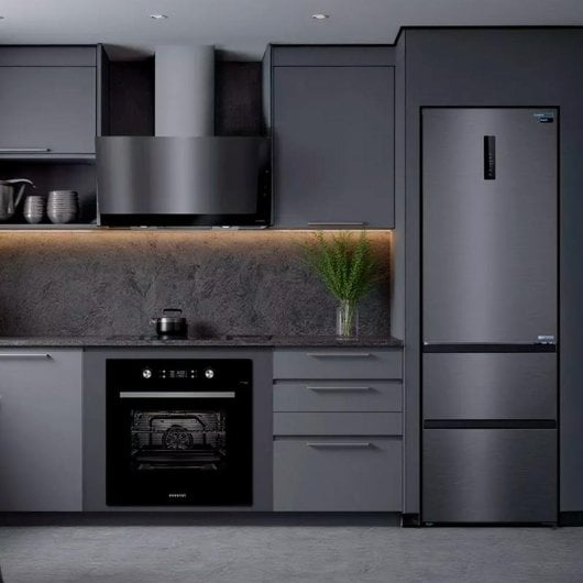 Frigorífico Combi Francés Infiniton FRD-401T91DEV Total No Frost 190,9cm 401L E Dark Inox