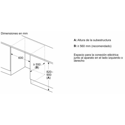 Balay 3KUE037S Frigorífico Uma Porta Encastrável 134L E