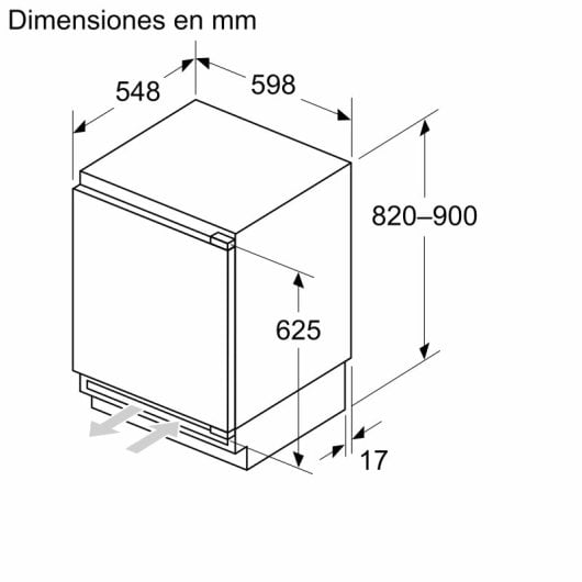 Balay 3KUE037S Frigorífico Uma Porta Encastrável 134L E