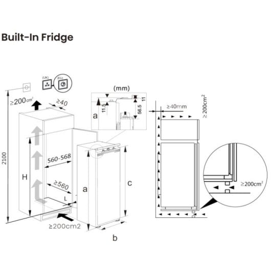Hisense RL3B303SAWE Frigorífico Una Puerta Integrable Nofrost E Blanco