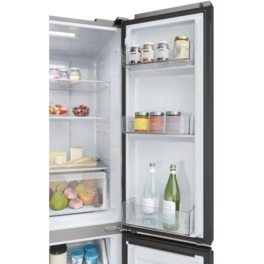 Frigorífico Americano Haier HCR3818EWMM Total No Frost 182cm 463L E Inox Dispensador Água