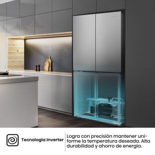 Hisense RQ5P470SAID Frigorífico Americano Nofrost D Inox