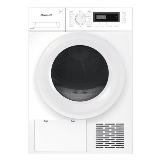 Secadora de bomba de calor Brandt DFB383HWP 8 kg Clase B con pantalla y luz interior