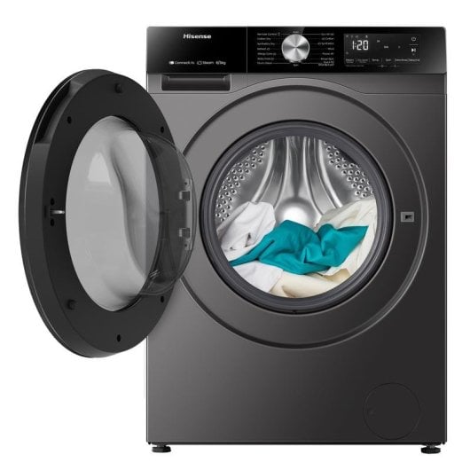 Máquina de Lavar Roupa Hisense WD3S8043BW3 8 kg 1400rpm A Branco WiFi Vapor