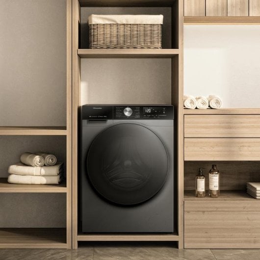 Máquina de Lavar Roupa Hisense WD3S8043BW3 8 kg 1400rpm A Branco WiFi Vapor