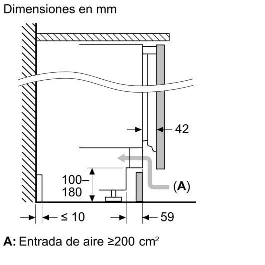 Balay 3GUE033F Congelador Integrable Bajo Encimera 85L E
