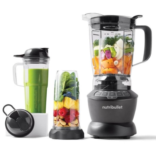 Batidora de Vaso Nutribullet Full Size Combo 1.8L 1200W Cinzento