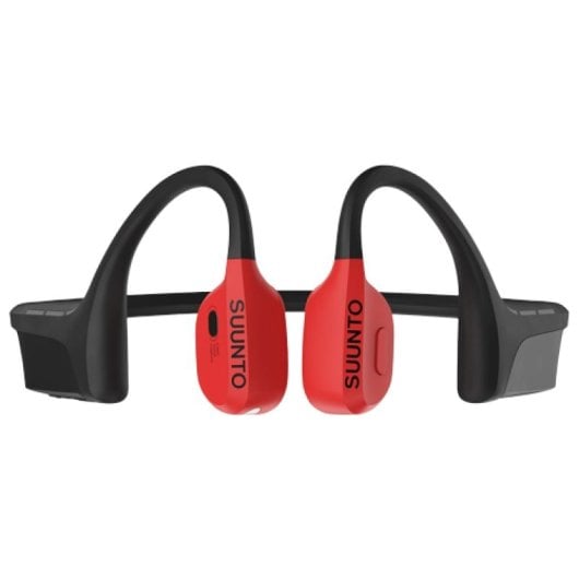 Suunto Wing Auriculares Deportivos de Conducción Ósea Bluetooth con Luces LED y Batería Externa Rojo