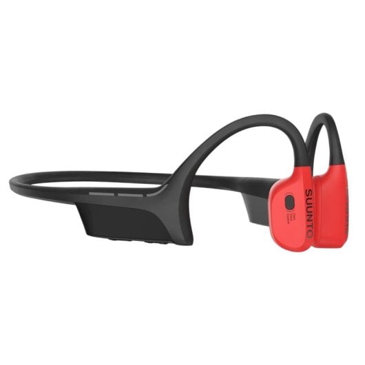 Suunto Wing Auriculares Deportivos de Conducción Ósea Bluetooth con Luces LED y Batería Externa Rojo
