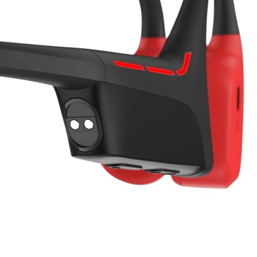 Suunto Wing Auriculares Deportivos de Conducción Ósea Bluetooth con Luces LED y Batería Externa Rojo