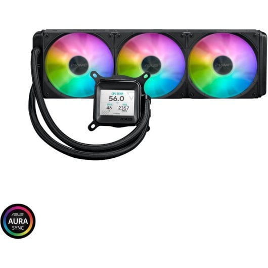 ASUS Prime LC 360 ARGB LCD Kit Refrigeración Líquida con Pantalla LCD 360mm Negro