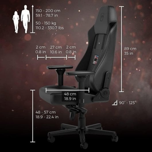 Noblechairs HERO STAR WARS Darth Vader Edition Silla Gaming Negra
