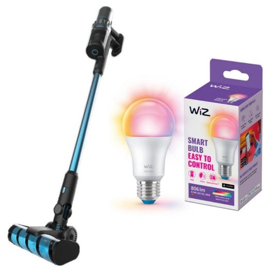 Aspirateur balai Cecotec Conga Rockstar 3500 Storm Jalisco 500 W + ampoule Wiz Smart LED Wi-Fi