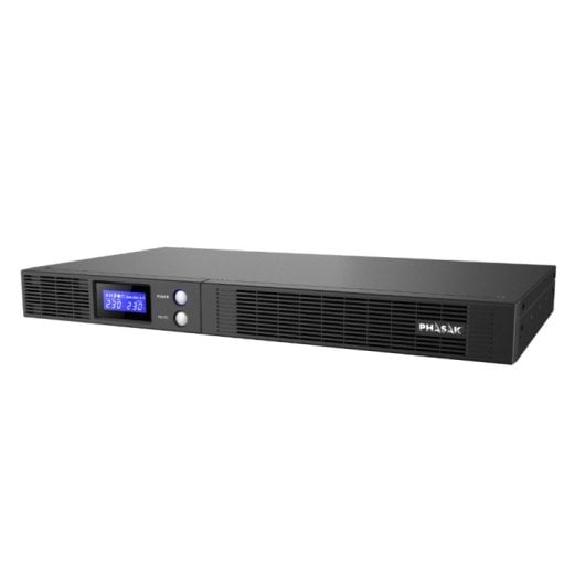 Phasak Protekt PH 7541 SAI Línea Interactiva Slim para Rack 19" 1U 1500VA 900W con 4 Salidas IEC C13