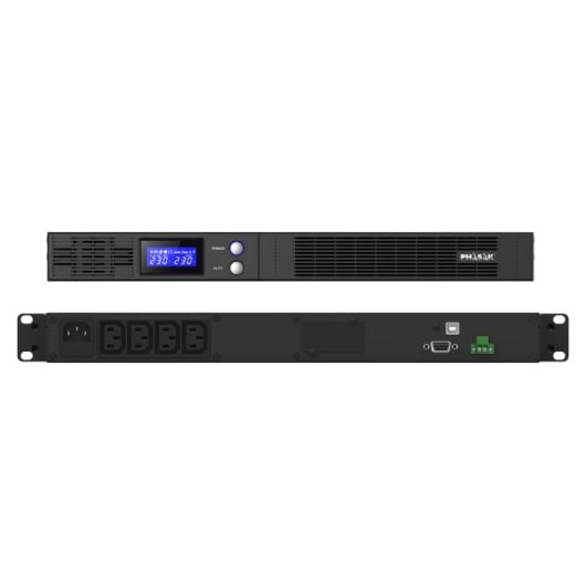 Phasak Protekt PH 7541 SAI Línea Interactiva Slim para Rack 19" 1U 1500VA 900W con 4 Salidas IEC C13