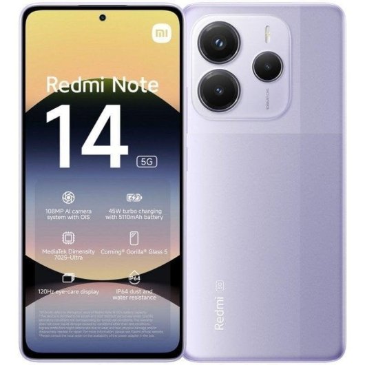 Xiaomi REDMI Note 14 5G 6GB 128GB 6.67" Lavendel