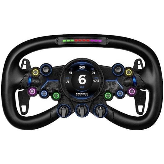 Volante Moza Racing Vision GS 310 mm Ecrã Táctil Fibra de Carbono