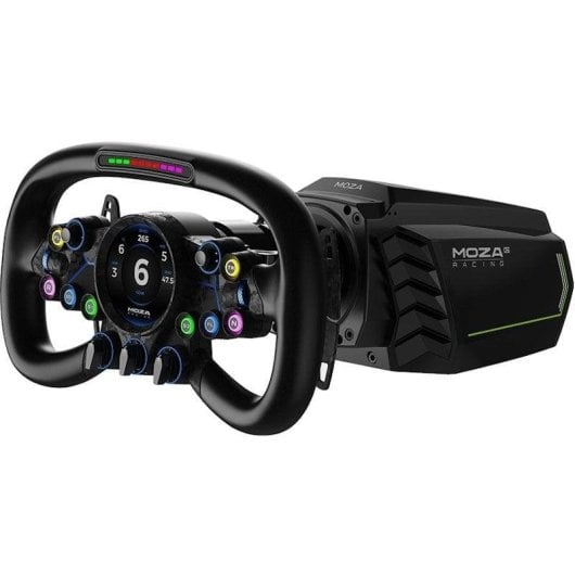 Volante Moza Racing Vision GS 310 mm Ecrã Táctil Fibra de Carbono