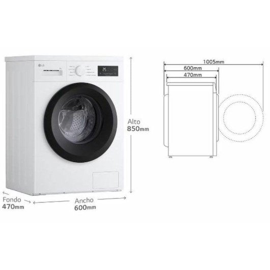 Maquina de Lavar Roupa LG Serie 100 F4A10S8NWK Carga Frontal 8 kg 1400 rpm A Branca