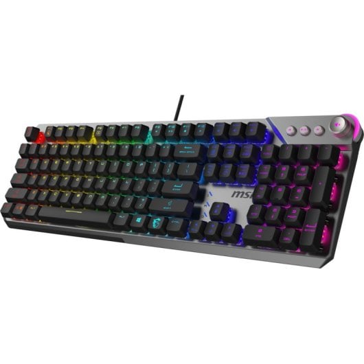 MSI STRIKE 600 SILENT Teclado Gaming Mecánico RGB USB Switch Silent Negro/Gris
