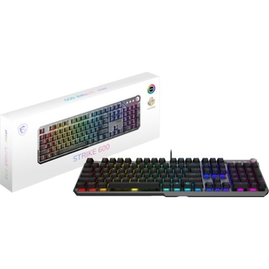 MSI STRIKE 600 SILENT Teclado Gaming Mecánico RGB USB Switch Silent Negro/Gris