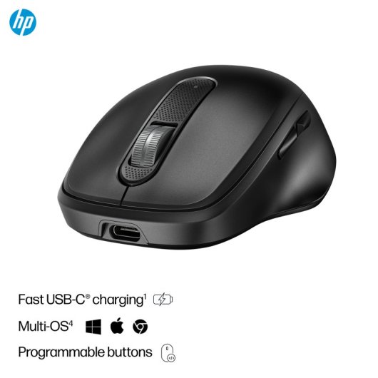 HP 510 Ratón Inalámbrico Recargable 4000 DPI Negro