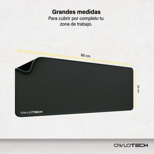 Owlotech Mousepad 80x30cm 2mm Alfombrilla Basic Extended Negra