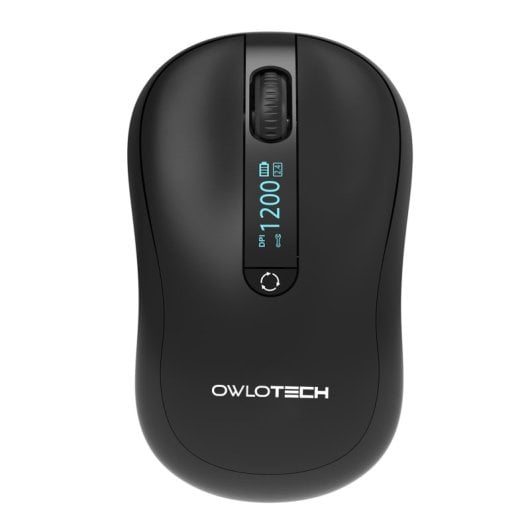Owlotech M120 Ratón con Display Negro Negro