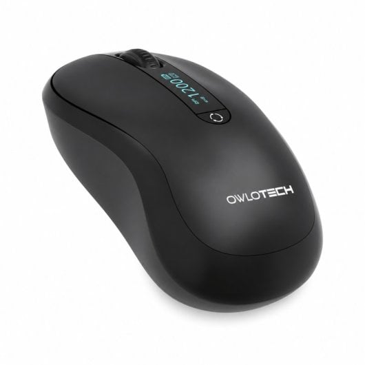 Owlotech M120 Ratón con Display 2.4GHz/Bluetooth 1600DPI Negro