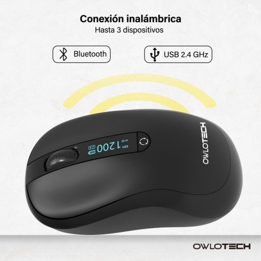 Mouse Owlotech M120 con display nero Nero