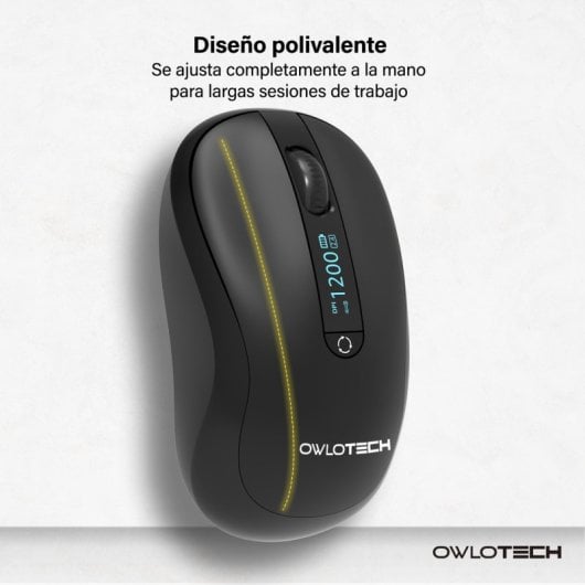 Mouse Owlotech M120 con display nero Nero
