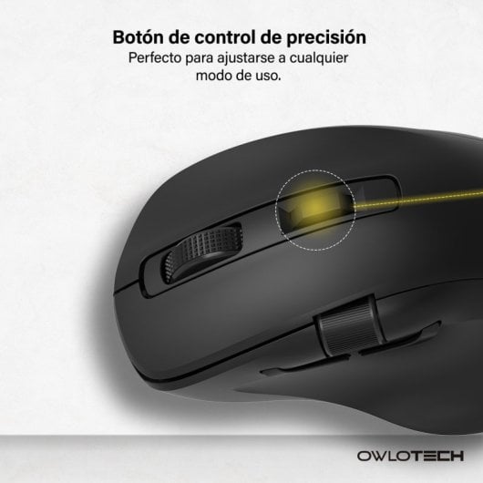 Owlotech M320 Ratón con Rueda Lateral Negro