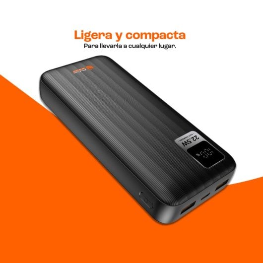 PcCom Essential Powerbank 20.000mAh 20W + Carga Rápida 22.5W con Indicador LED Negro