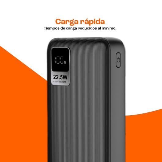 PcCom Essential Powerbank 20.000mAh 20W + Carga Rápida 22.5W con Indicador LED Negro