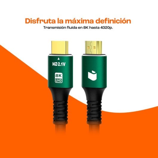 Cabo HDMI Premium PcCom Essential 2.1 8K 60Hz Ultra Alta Velocidade 48Gbps 1,5m